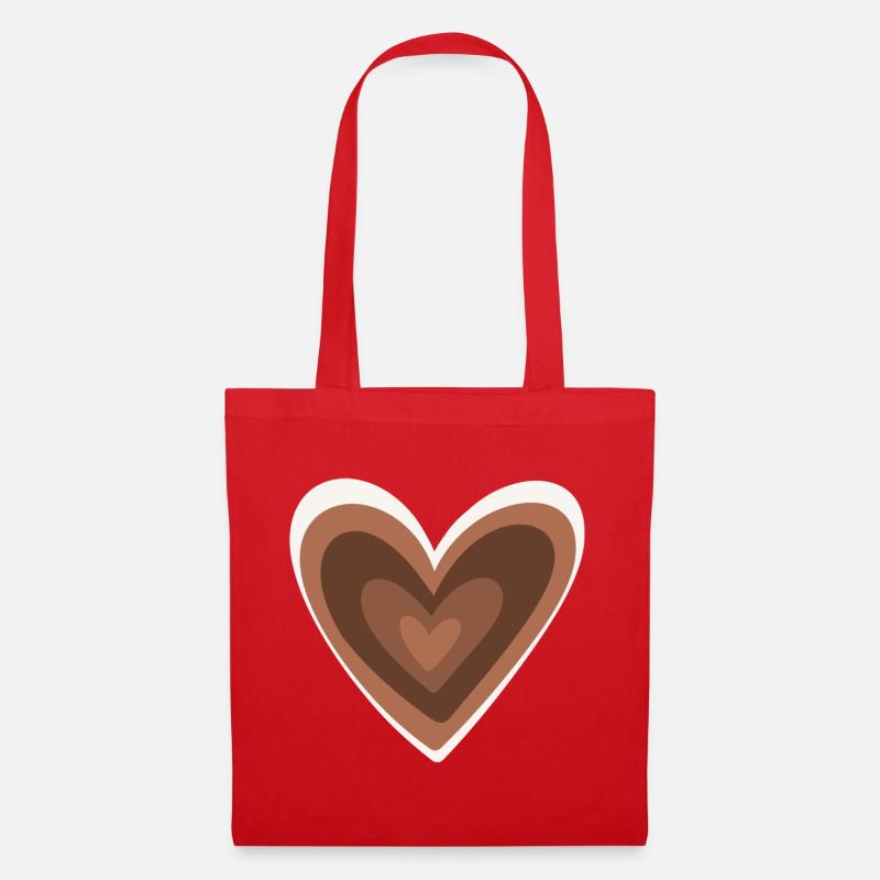 Brown Heart - Stoffbeutel - Rot