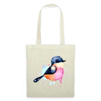 Mésange - Sac en tissu - rouge - Devant