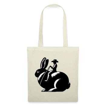 Rabbit Rider (nur Motiv - ohne Kontur, 2-farbig) - Stoffbeutel - Rot - Vorne