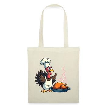 Cuisinier de dinde de Thanksgiving - Sac en tissu - rouge - Devant