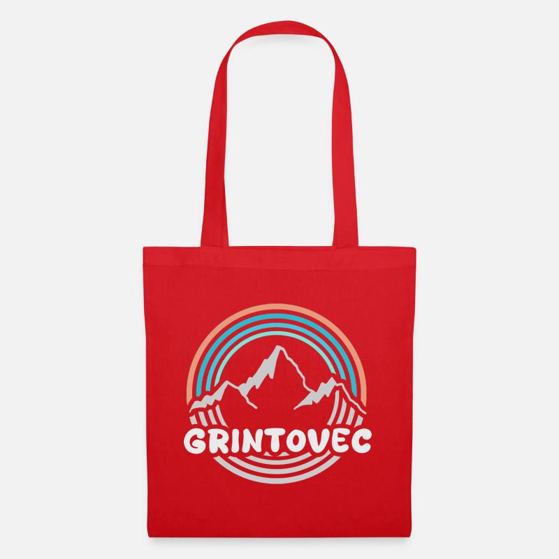 Berg Grintovec - Stoffbeutel - Rot