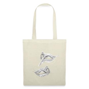 Elegant silver masks in ornamental style - Tote Bag - red - Front