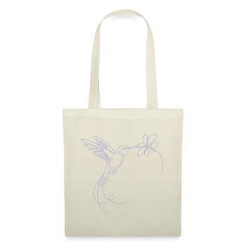 Minimalist Hummingbird Silhouette Bird Flying - Tote Bag - red - Front