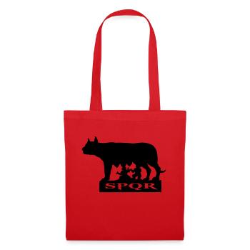she-wolf romulus remus italian symbol of rome ital - Tote Bag - red - Front