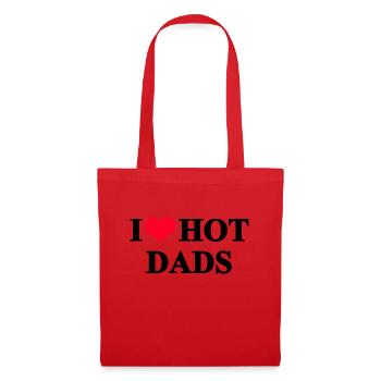 J'aime les papas chauds - Sac en tissu - rouge - Devant