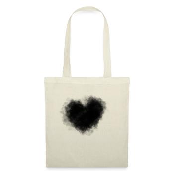 coeur nuages noir amour brouillard fumée ciel amour - Sac en tissu - rouge - Devant
