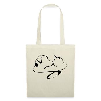 Cat Dog3 - Stoffbeutel - Rot - Vorne