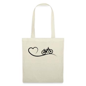 Heart and e-bike - - Tote Bag - red - Front