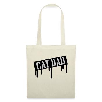 Stempel Cat Dad Logo - Stoffbeutel - Rot - Vorne