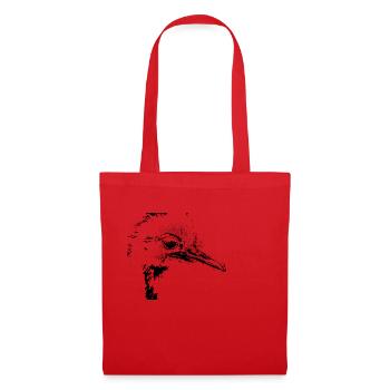 Noir d’émeu - Sac en tissu - rouge - Devant