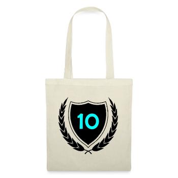 Neon Ten Numeral Print - Tote Bag - red - Front