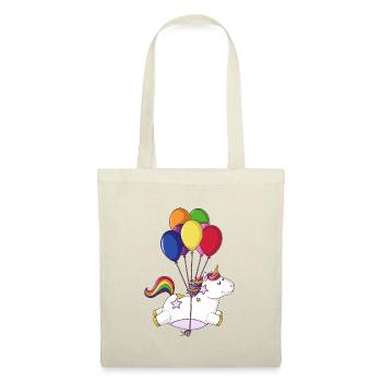Voler des ballons de bande dessinée arc-en-Unicorn - Sac en tissu - rouge - Devant