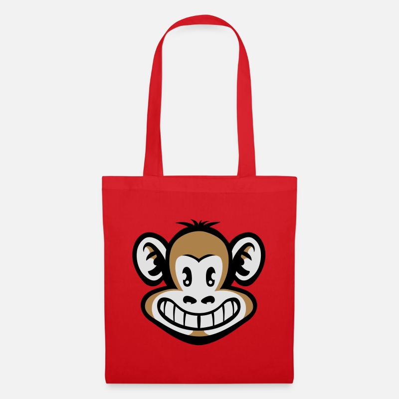 Cartoon monkey flex - Tote Bag - red
