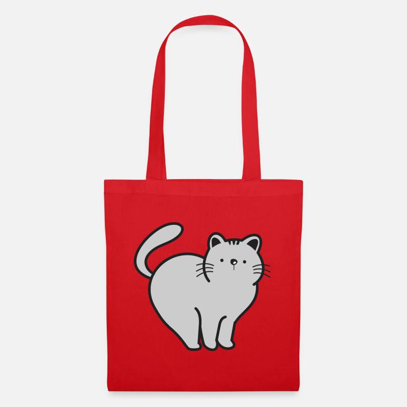 Katze Katzen - Stoffbeutel - Rot