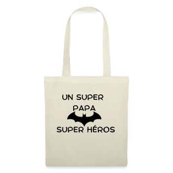 un super papa super héros - Sac en tissu - rouge - Devant