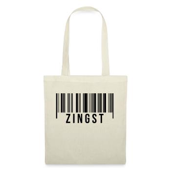 Zingst Strichcode - Stoffbeutel - Rot - Vorne