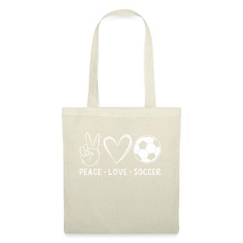 Peace Love Soccer - Soccer Lover Gift - Tote Bag - red - Front