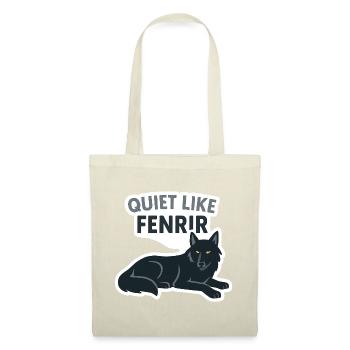 Leise wie Fenrir Wolf Design - Stoffbeutel - Rot - Vorne