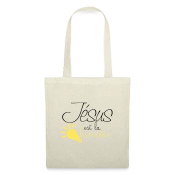 Jésus la lumière - Sac en tissu - rouge - Devant