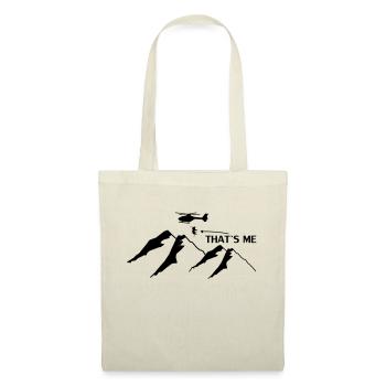 SKI, MOUNTAINS, Helicopter, go heliskiing - Tote Bag - red - Front