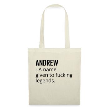 Andrew ein Name für verdammte Legenden - Stoffbeutel - Rot - Vorne