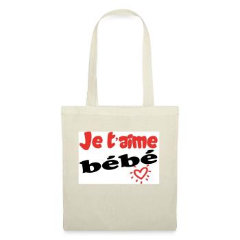 Je taime bébé - Sac en tissu - rouge - Devant