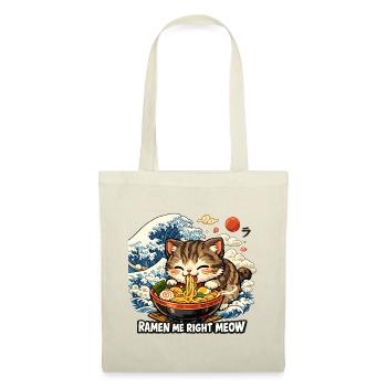 Kawaii Neko Ramen Cat Noodle Anime - Tote Bag - red - Front