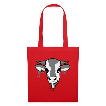 The head of a cow - Tote Bag - red - Front