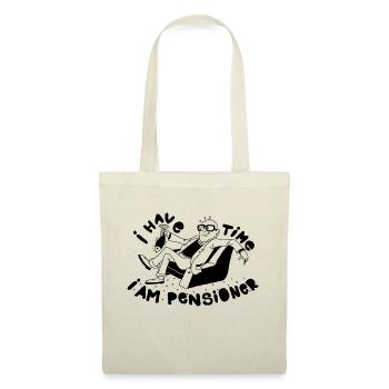 I HAVE TIME I AM PENSIONER - Sac en tissu - rouge - Devant