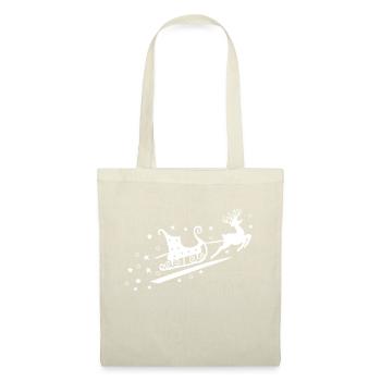 Santa's magical flying reindeer with sleigh - Tote Bag - red - Front