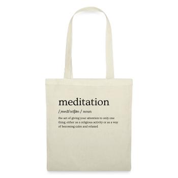 Meditation erklärt: Ihre Bedeutung - Stoffbeutel - Rot - Vorne