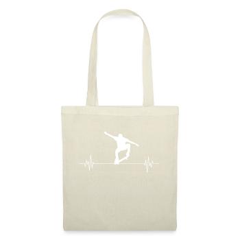 Heartbeat Skateboard - Tote Bag - red - Front