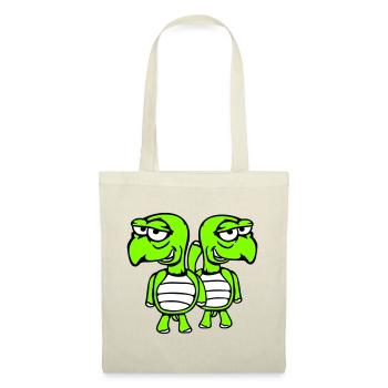 2 turtles friends funny silly embarrassing team - Tote Bag - red - Front