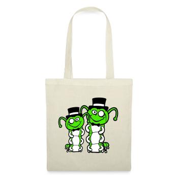 2 Gentlemen Caterpillar Top Hat Monocle Bow Tie Rich - Tote Bag - red - Front