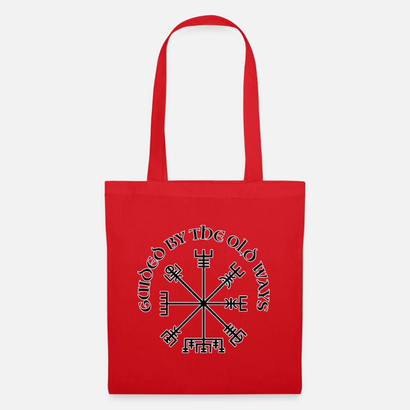 Wikinger-Vegvisir-Kompass - Stoffbeutel - Rot