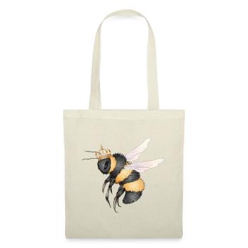 Drawing of a flying bumblebee with crown - Tote Bag - red - Front
