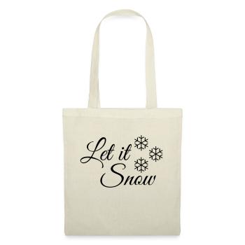 Laissez-le neige flocon de neige - Sac en tissu - rouge - Devant