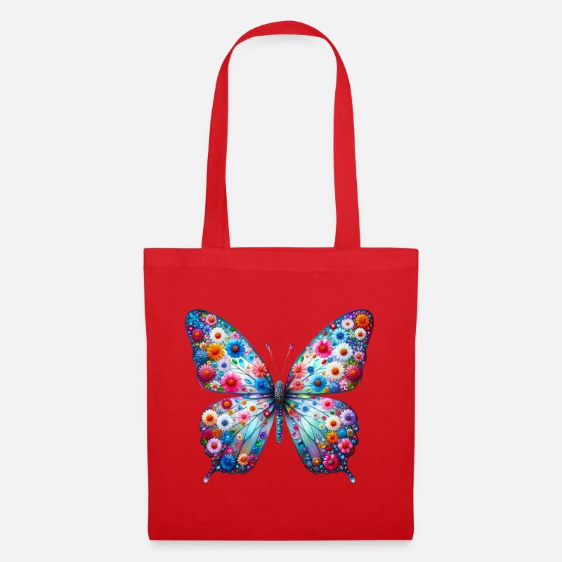 Papillon - Sac en tissu - rouge