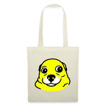 Ängstlicher Hund im Pop Art Stil - Stoffbeutel - Rot - Vorne