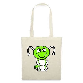 Caterpillar Friendly sweet lovely smiles happy Comic - Tote Bag - red - Front