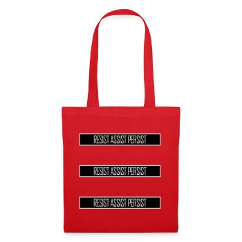 Resist Assist Persist Activism Motivation Logo - Tote Bag - red - Front