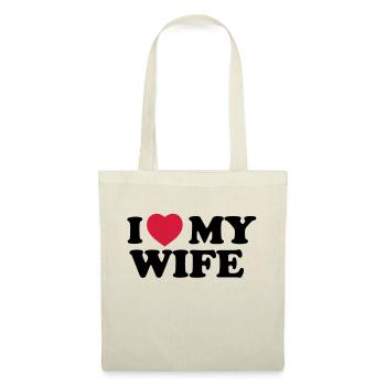 I love my wife - Sac en tissu - rouge - Devant