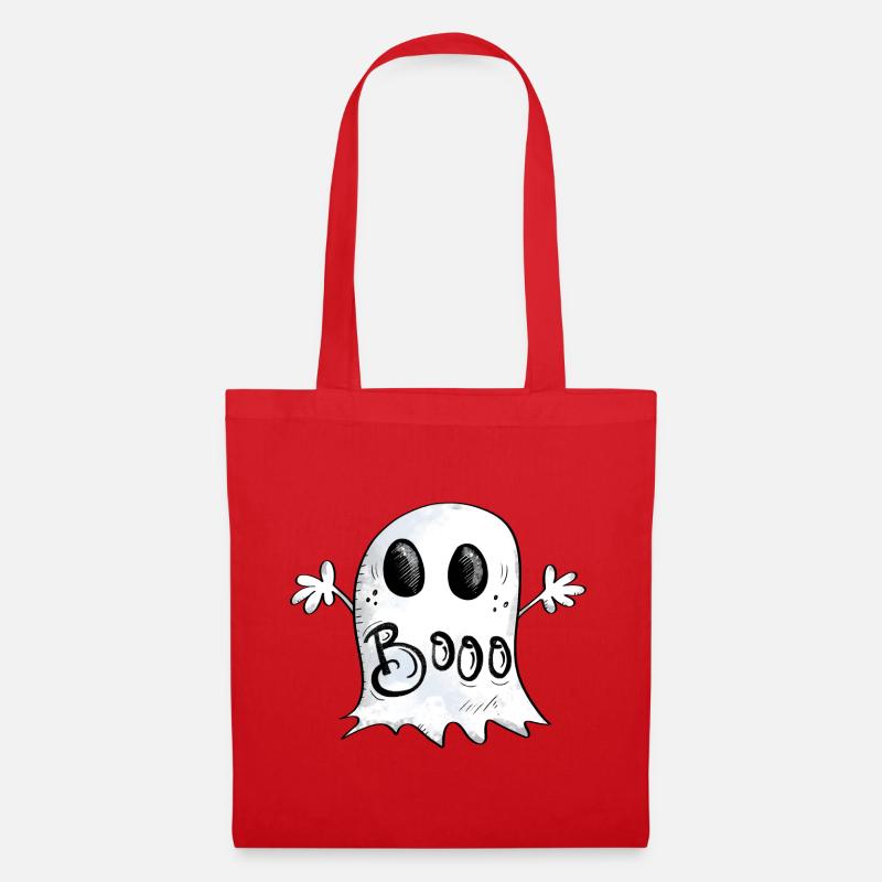 Happy Booo Gespenst - Stoffbeutel - Rot