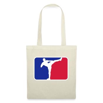 logo shield frame red blue kickboxer kickboxing ka - Tote Bag - red - Front