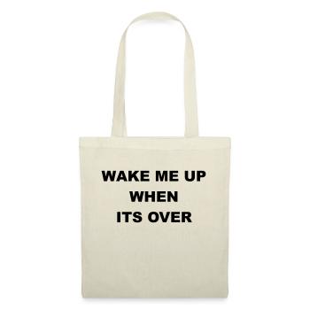 Cool "Wake Me Up When It's Over" Design - Tote Bag - red - Front