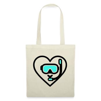Heart Diving – Passion for the Sea - Tote Bag - red - Front
