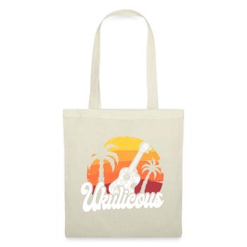 Ukulélé hawaïen Ukulicious - Sac en tissu - rouge - Devant