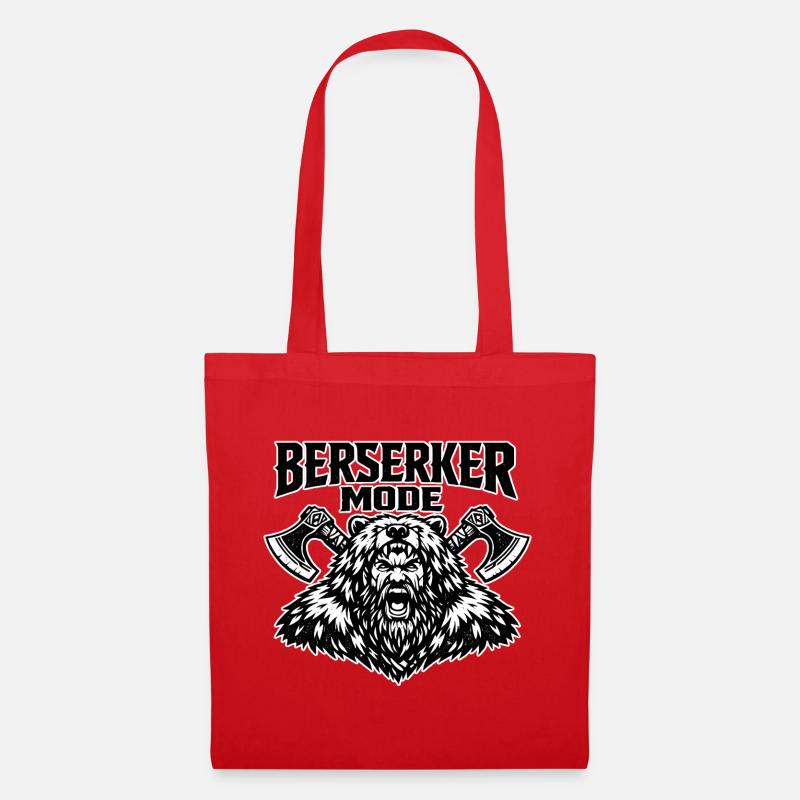Berserker-Mode Bärachse - Stoffbeutel - Rot