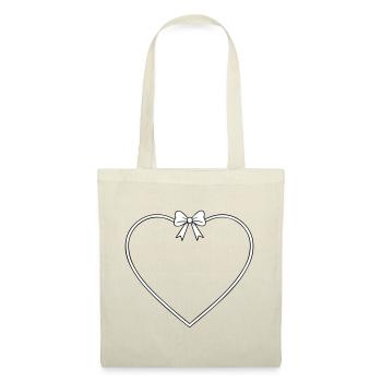 Heart with bow - Tote Bag - red - Front