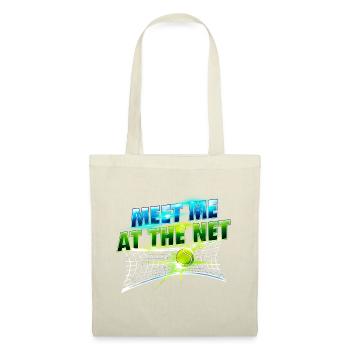 Triff mich im Netz Tennis Player Humor - Stoffbeutel - Rot - Vorne